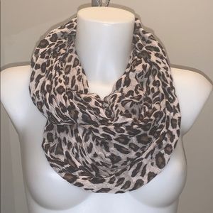 Brown Animal Print Infinity Scarf